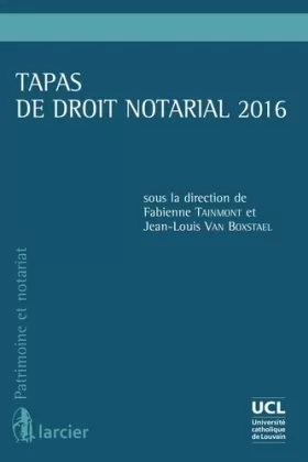 Couverture du produit · Tapas de droit notarial 2016