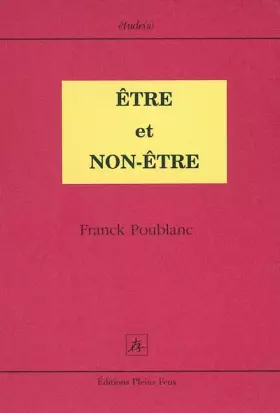 Couverture du produit · Etre et Non-Etre