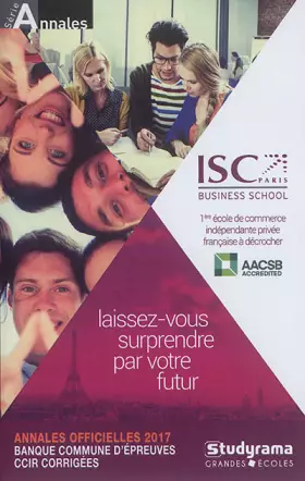 Couverture du produit · Annales officielles 2017 banque commune d'épreuves ccir corrigées