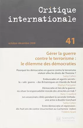 Couverture du produit · Critique Internationale, 41, Octobre-Decembre 2008