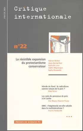 Couverture du produit · Critique internationale - n°22 - Janvier 2004