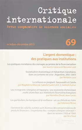 Couverture du produit · Critique Internationale 69
