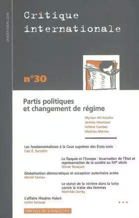 Couverture du produit · Critique internationale, N° 30 Janvier-Mars 2 :