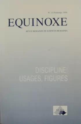 Couverture du produit · Equinoxe - Discipline: usage, figures. N°11