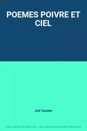 Couverture du produit · POEMES POIVRE ET CIEL
