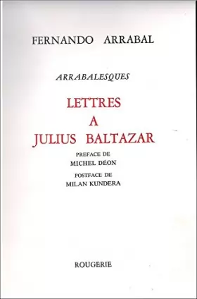 Couverture du produit · Lettres a julius baltazar - arrabalesque