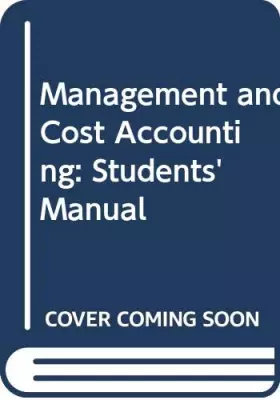 Couverture du produit · Management and Cost Accounting