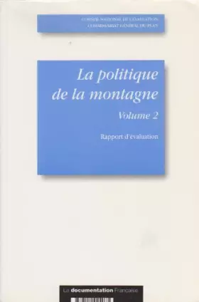 Couverture du produit · Rapport d'évaluation sur la politique de la montagne