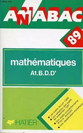 Couverture du produit · Annabac bac 1989 mathematiques a1sbdd'
