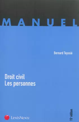 Couverture du produit · Droit civil : Les personnes