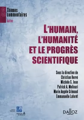 Couverture du produit · L'humain, l'humanité et le progrès scientifique