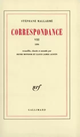 Couverture du produit · Correspondance, t. VIII (1896).