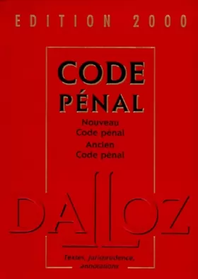 Couverture du produit · CODE PENAL. Edition 2000