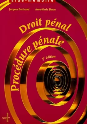 Couverture du produit · Droit pénal, procédure pénale, 3e édition