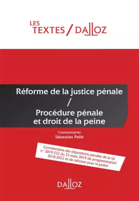 Couverture du produit · Réforme de la justice pénale: Procédure pénale et droit de la peine