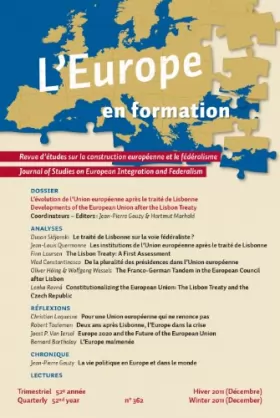 Couverture du produit · L'Europe en formation: L'Evolution de l'Union européenne après le traité de Lisbonne/Developments of the European Union after t