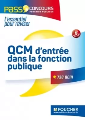 Couverture du produit · Pass'Concours - QCM d'entrée dans la fonction publique 5e édition