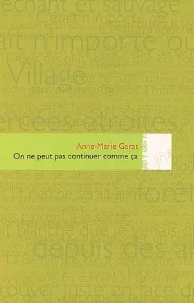 Couverture du produit · On ne peut pas continuer comme ça