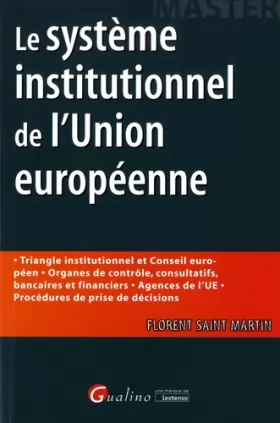 Couverture du produit · Système institutionnel de l'Union européenne