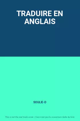 Couverture du produit · TRADUIRE EN ANGLAIS