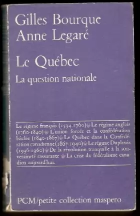 Couverture du produit · Le Québec, la question nationale