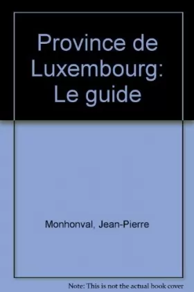 Couverture du produit · Province de Luxembourg