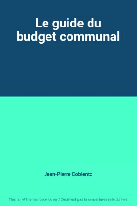 Couverture du produit · Le guide du budget communal
