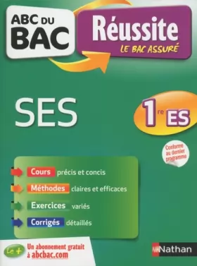 Couverture du produit · ABC du BAC Réussite SES 1re ES