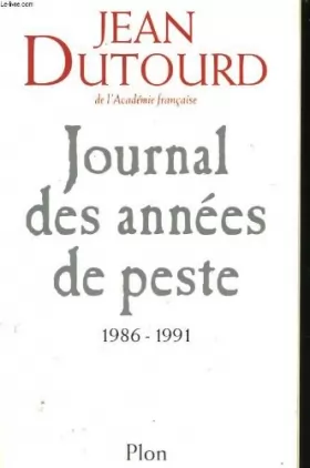 Couverture du produit · Journal des années de peste, 1986-1991