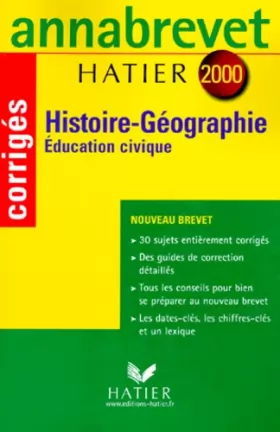 Couverture du produit · Annabrevet corrigés 2000 - histoire, géographie, éducation civique