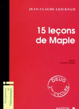Couverture du produit · 15 leçons de Maple