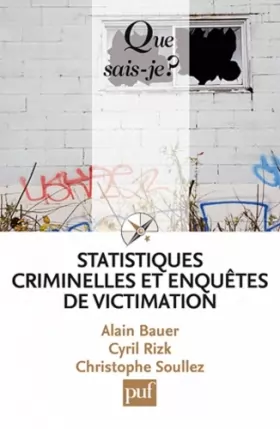 Couverture du produit · Statistiques criminelles et enquêtes de victimation