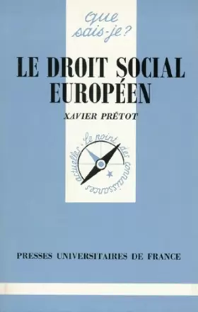 Couverture du produit · Le droit social européen