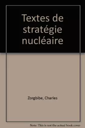 Couverture du produit · Textes de stratégie nucléaire