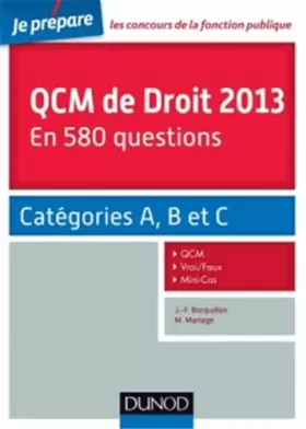 Couverture du produit · QCM de Droit 2013 - En 580 questions