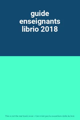 Couverture du produit · guide enseignants librio 2018