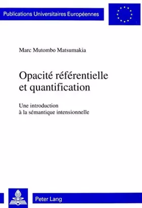 Couverture du produit · Opacité référentielle et quantification