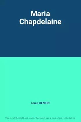 Couverture du produit · Maria Chapdelaine