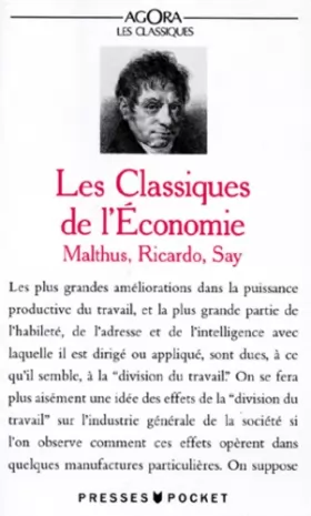 Couverture du produit · Les Classiques de l'économie : Malthus, Ricardo, Say