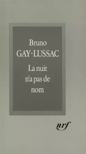 Couverture du produit · La nuit n'a pas de nom