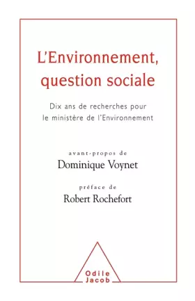 Couverture du produit · L'Environnement, question sociale