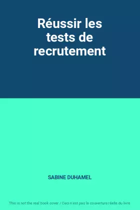Couverture du produit · Réussir les tests de recrutement