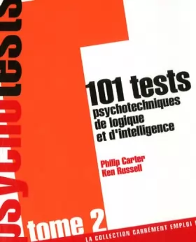 Couverture du produit · 101 tests psychotechniques de logique et d'intelligence - tome 2 (02)