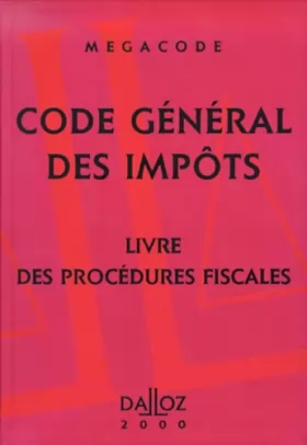 Couverture du produit · Code général des impôts. Livre des procédures fiscales
