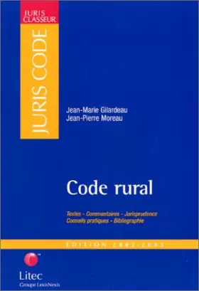 Couverture du produit · Code rural 2002-2003 (ancienne édition)