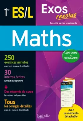 Couverture du produit · Exos résolus - Maths 1re ES/L