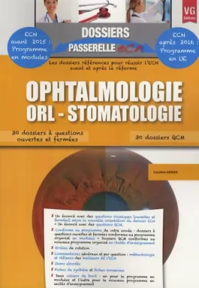 Couverture du produit · Ophtalmologie, ORL- stomatologie