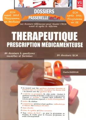 Couverture du produit · Thérapeutique, prescription médicamenteuse