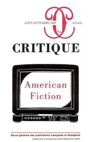 Couverture du produit · Critique, numéro 675-676 : American Fiction