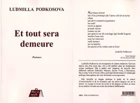 Couverture du produit · Et tout sera demeure - Poêmes